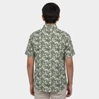 Boys Olive Green Cotton Short Sleeves Collar Regular Fit Shirt, ओलिव, small