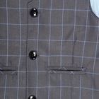 Boys' Grey Cotton Classic Collar Casual Shirt, गहरा ग्रे, small image number null