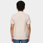 Boys' Beige Crew Neck Casual T-Shirt, Beige, small