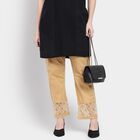 Ladies' 100% Cotton Palazzos, Beige, small