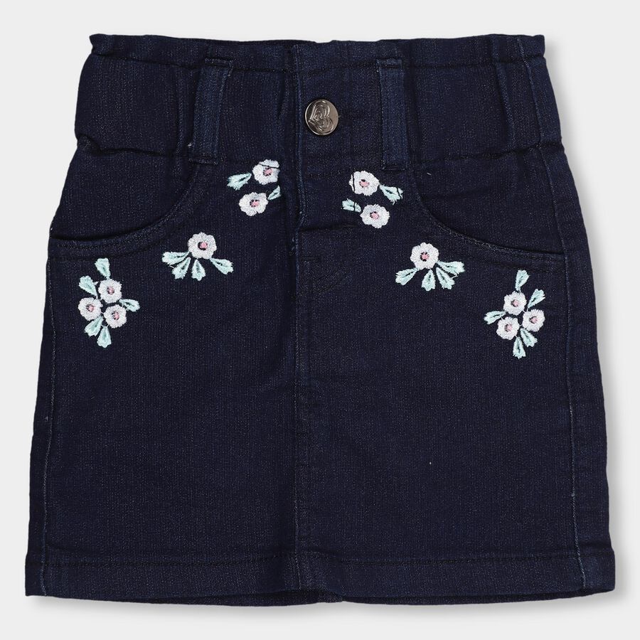 Girls' Skirt, गहरा नीला, large image number null