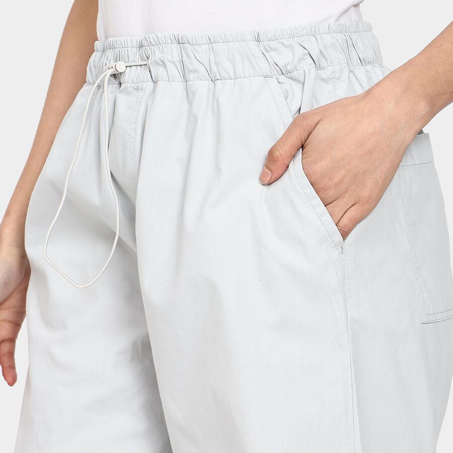 Ladies' 100% Cotton Trousers , हल्का ग्रे, large image number null