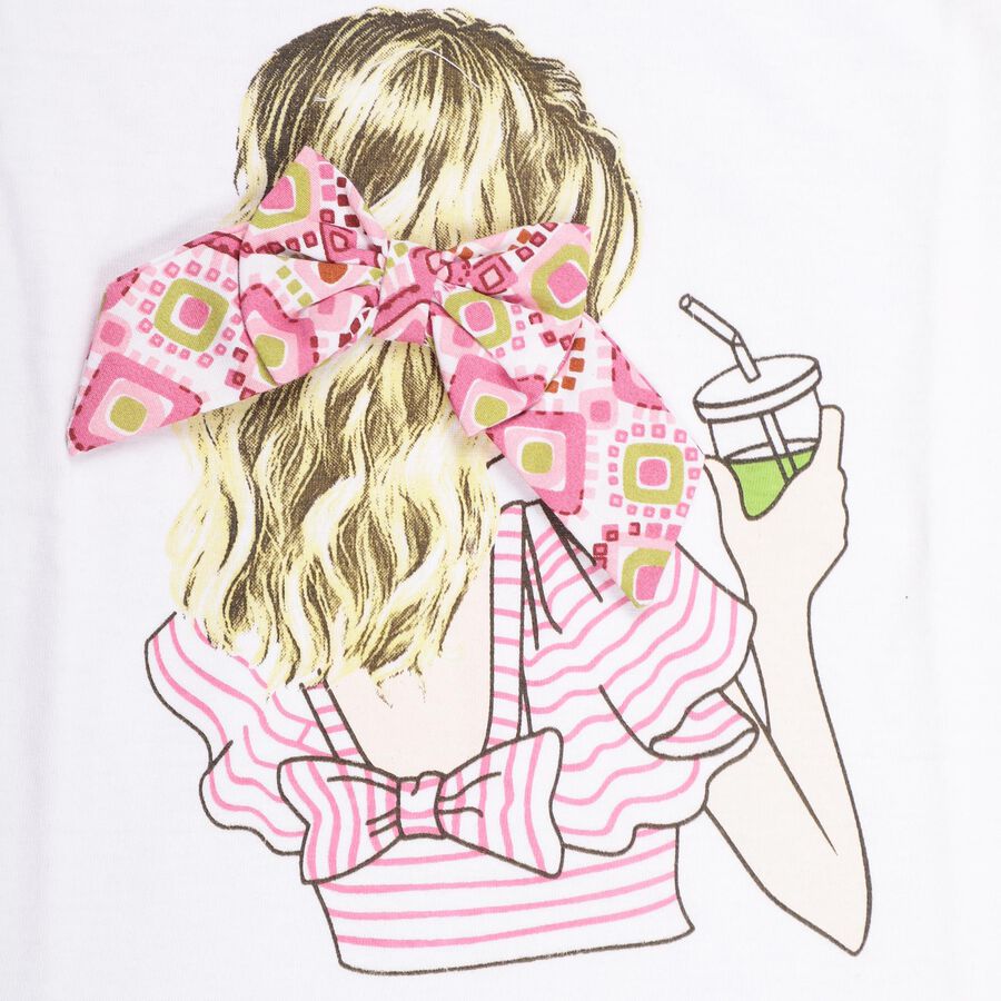 Girls' Top Skirt, Off White, large image number null