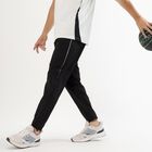 Men's Jet Black Regular Fit Side-Piped Track Pants, Black, small image number null