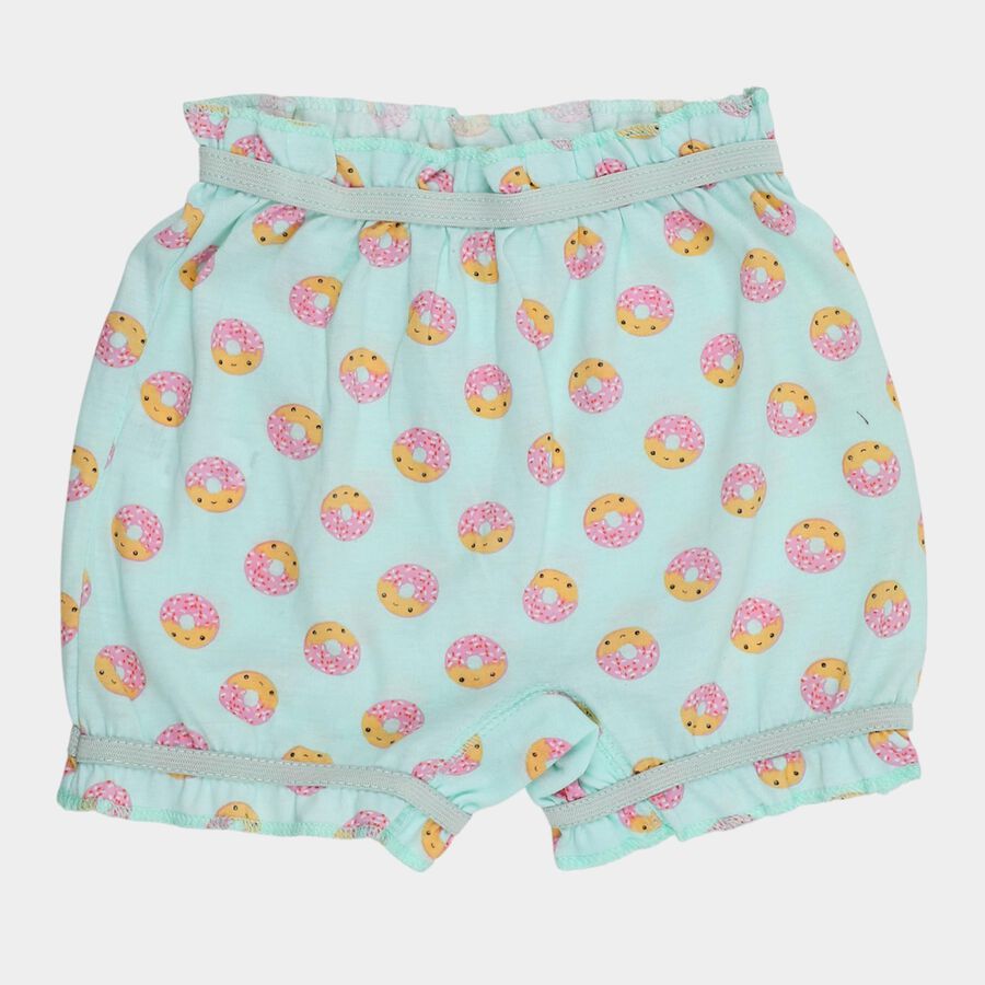 Girls' Light Green Regular Fit Basic Bloomers, हल्का हरा, large
