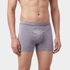 Men's Grey Slim Fit Melange Trunks, हल्का ग्रे, small