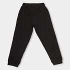 Boys' Jet Black Cotton Blend Motivational Text Pyjama, काला, small image number null