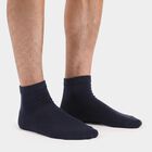Men's Ankle Length Pack of 3 Socks ( Grey, Black, White ), Navy Blue, small
