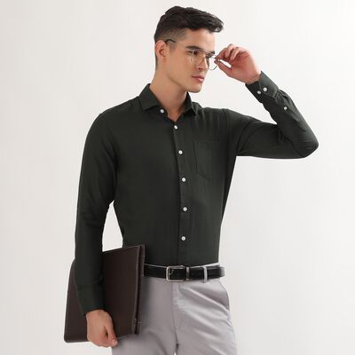 Men's Dark Forest Green Classic Formal Shirt