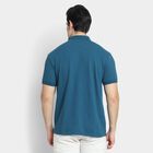 Men's Collared Half Sleeves T-Shirt , टील ब्लू, small image number null