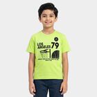 Boys' Half Sleeves T-Shirt, हल्का हरा, small