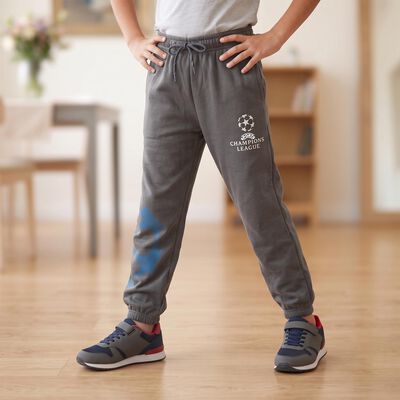 Boys Grey Jogger Fit Graphic Printed Winter Pyjama