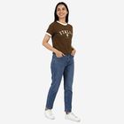 Ladies' Round Neck T-Shirt, Olive, small