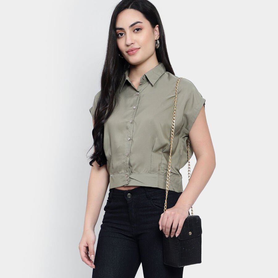 Solid Shirt, Olive, large image number null