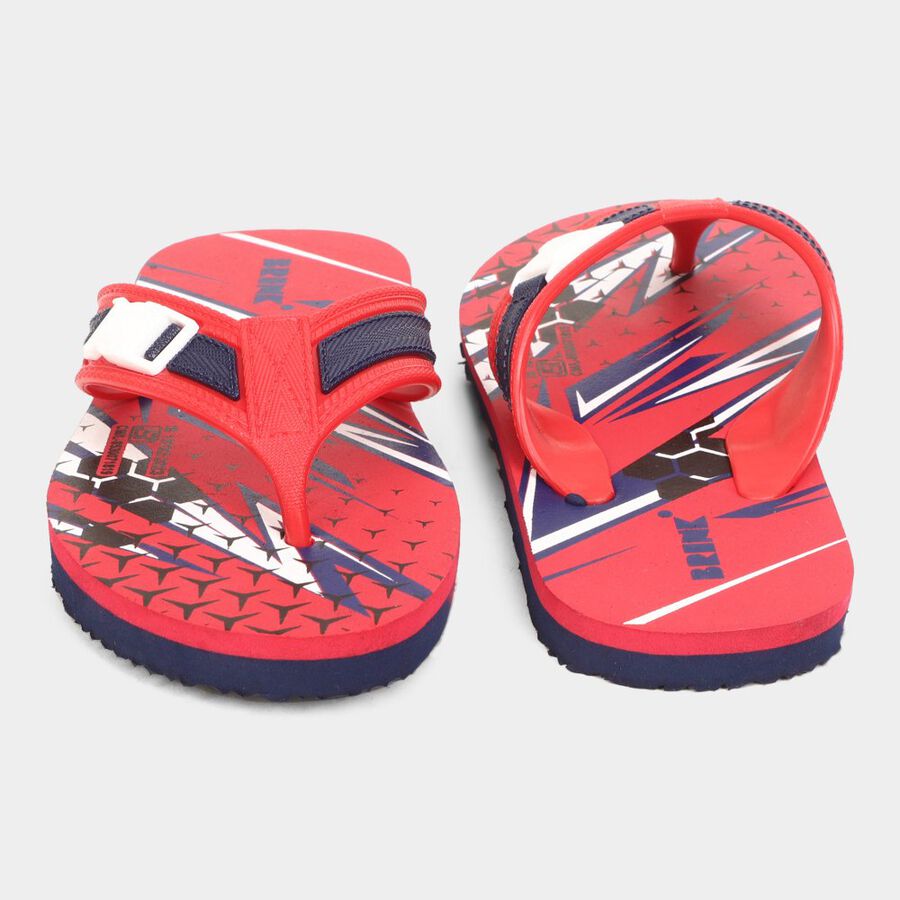 Kids Printed Slippers, Red, large image number null