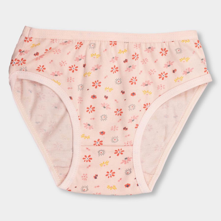Girls' 100% Cotton V-Cut Panty, Coral, large image number null