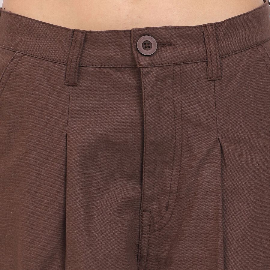 Ladies' 100% Cotton Trousers , भूरा, large image number null