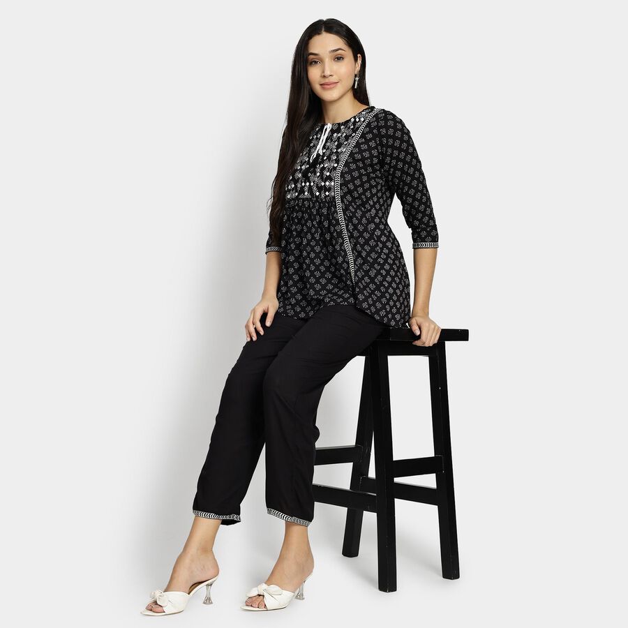 Ladies' Kurti, काला, large image number null