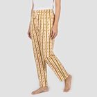 Women's Beige Relaxed Fit Solid Sleep Pyjama, गहरा पीला, small