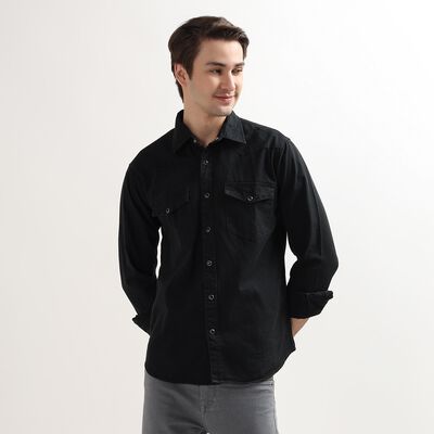 Men's 100% Cotton Regular Collar Casual Shirt