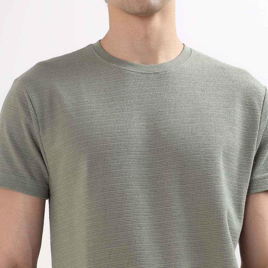 Men's Half Sleeves T-Shirt, Light Green, large