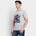 Men's Round Neck Half Sleeves T-Shirt, हल्का ग्रे, small image number null