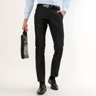 Men's Slim Fit Formal Trousers, Black, small image number null