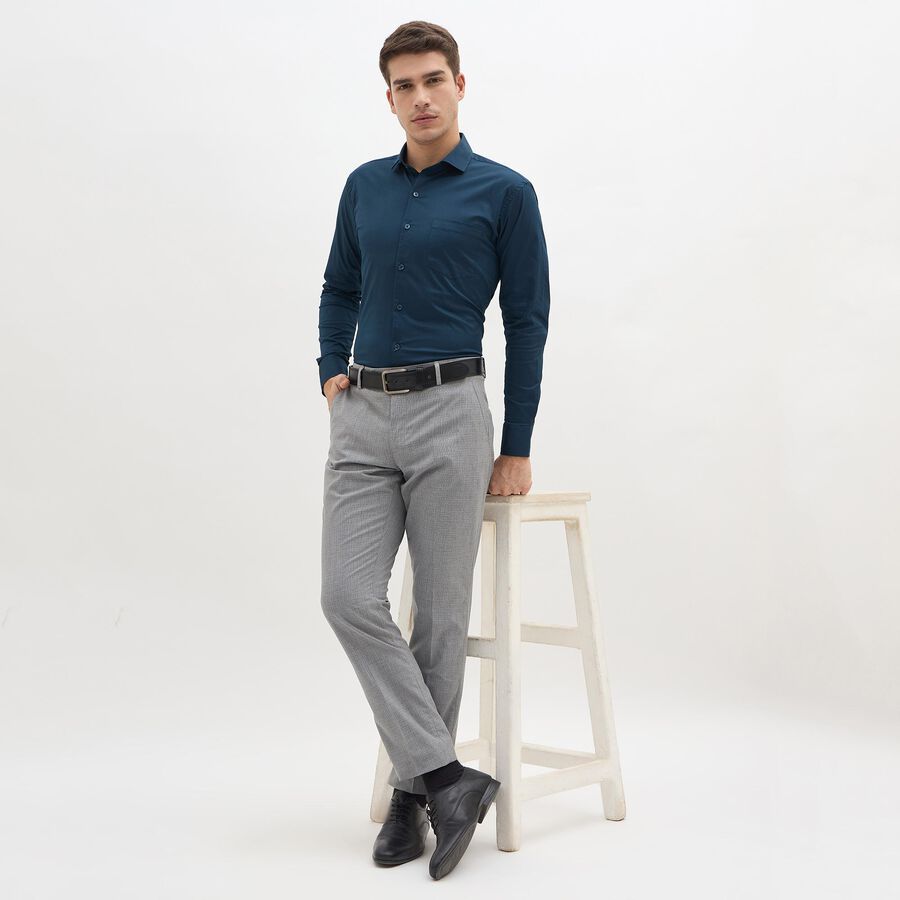 Men's Deep Teal Classic Formal Shirt, टील ब्लू, large image number null