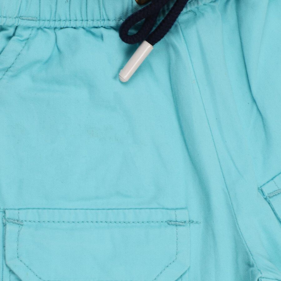 Boys' 100% Cotton Bermudas , मध्यम नीला, large image number null