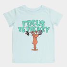 Boys' 100% Cotton Half Sleeves T-Shirt, Light Blue, small image number null