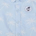 Infants Light Blue Cotton Half Sleeve Classic Casual Shirt, Light Blue, small