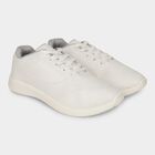 Men's White Lace-Up Casual Shoes, White, small