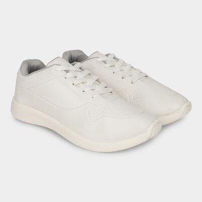 Men's White Lace-Up Casual Shoes
