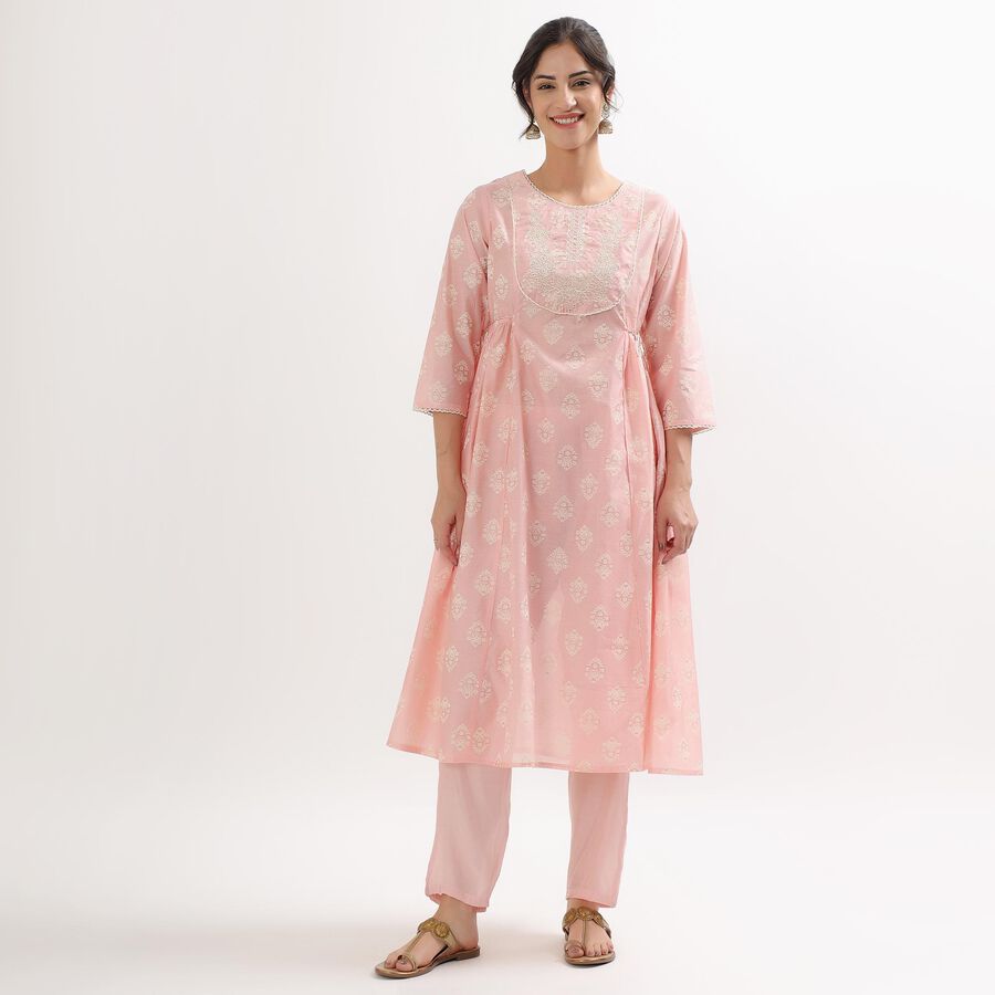 Ladies' Ethnic Set , गुलाबी, large image number null