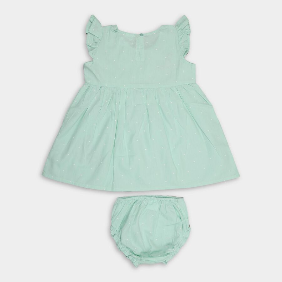 Infants' 100% Cotton Frock, Dark Green, large