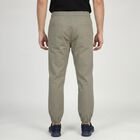 Men's Grey Slim Fit Casual Trousers, Light Grey, small