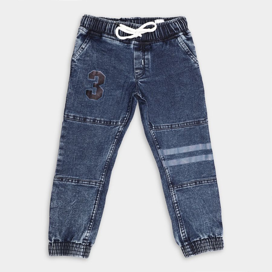 Boy's 100% Cotton Jeans , Dark Blue, large image number null
