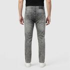 Men's Grey Slim Fit Faded Jeans, Dark Grey, small