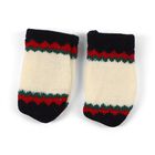 Infants Navy Blue and Cream Reindeer Print Winter Cap, नेवी ब्लू, small image number null