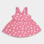 Infants' Bright Pink Daisy Print Sleeveless Cotton Frock, Fuchsia, small