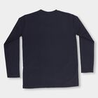 Boys' Navy Blue Round Neck Casual T-Shirt, नेवी ब्लू, small image number null