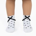 Infants Black and White Regular Fit Lace and Bow Style Pack of 2 Socks, काला, small