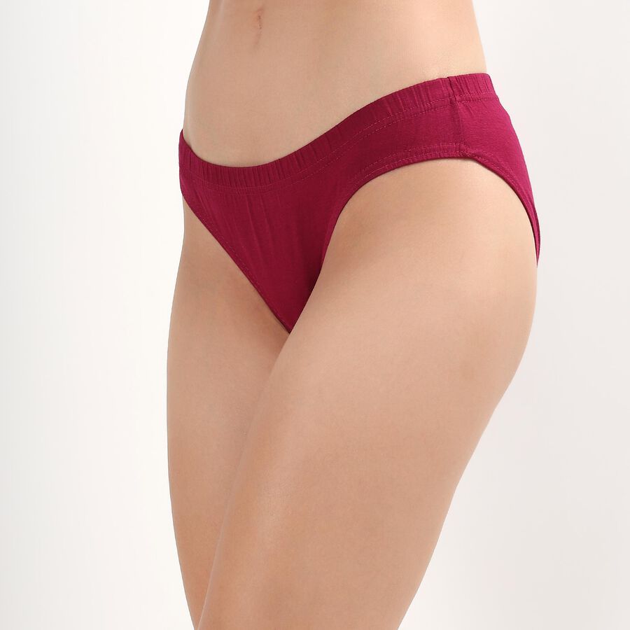 Women's Deep Burgundy Bikini Panty, Purple, large image number null