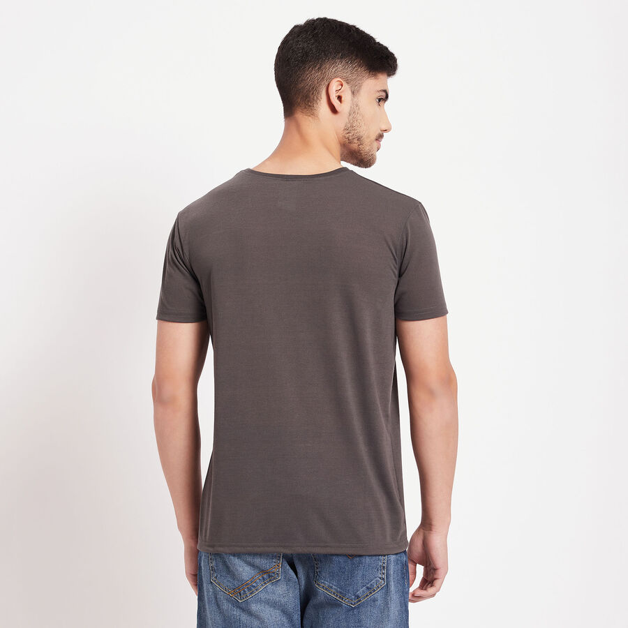 Round Neck T-Shirt, Dark Grey, large image number null