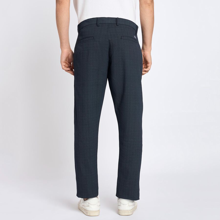 Men's Slim Fit Casual Trousers, नेवी ब्लू, large image number null