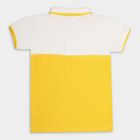 Boys Bright Yellow Cotton Polo Neck Half Sleeve T-Shirt, Yellow, small image number null