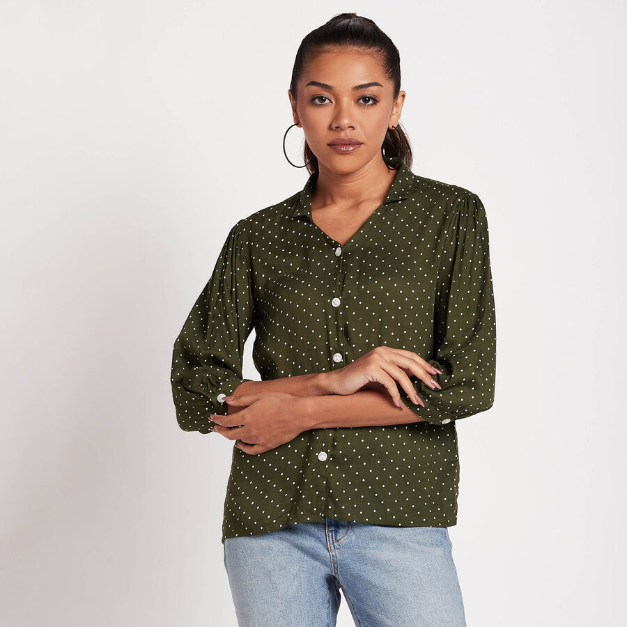 All Over Print Shirt, Olive, large image number null