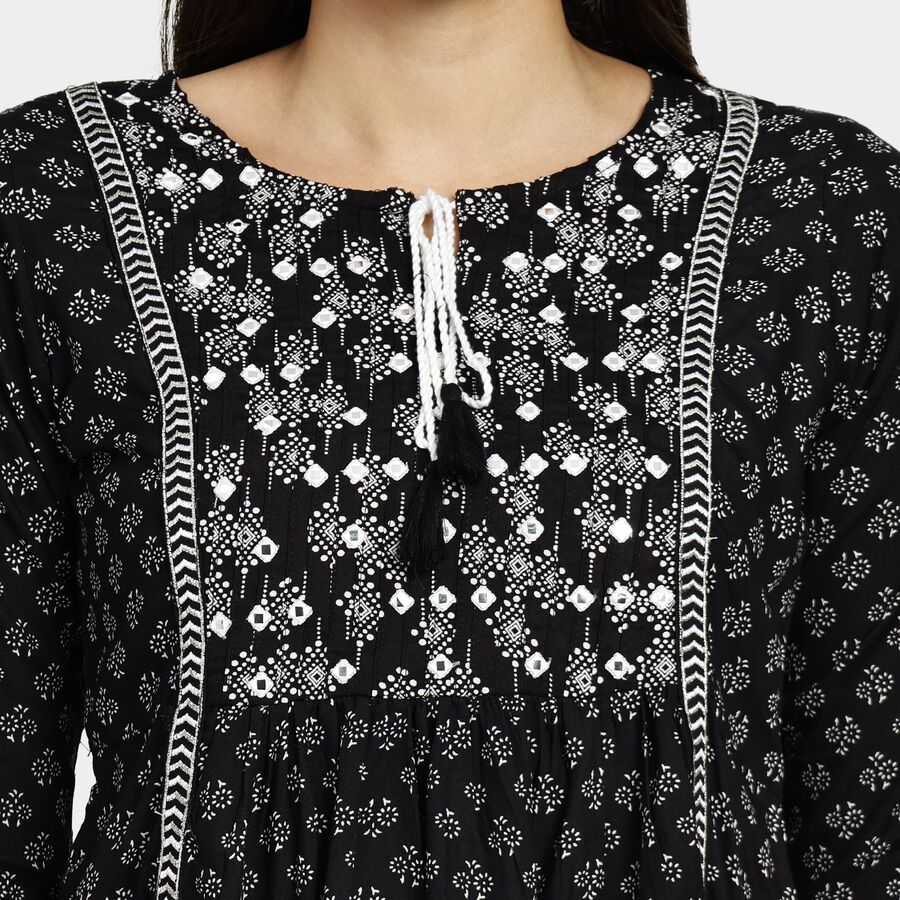 Ladies' Kurti, काला, large image number null