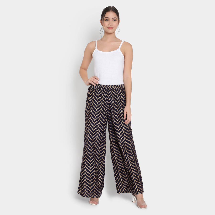 Printed Palazzo, Navy Blue, large image number null