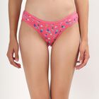 Women's Bright Coral Pink Bikini Panty, Pink, small image number null